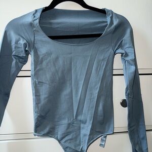 SKIMS Blue Long Sleeve Bodysuit